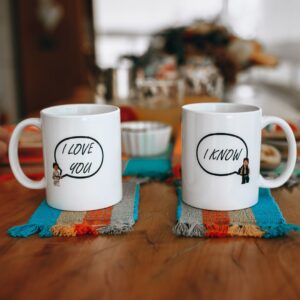 White Ceramic Mug for birthday