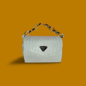White Handbag with Chain Strap