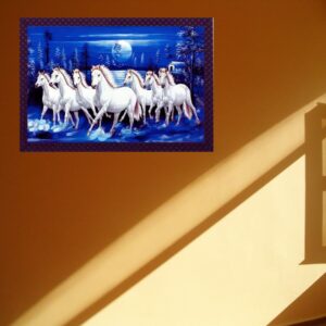 white horses photo frame gift